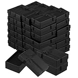 YIXNSW 48 Stück Geschenkbox mit Deckel, 8 x 5 x 3cm Schwarze Schmuckbox mit...