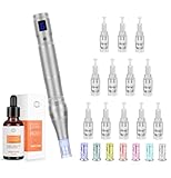 Elektrische Microneedling Pen mit 7 Farben Licht, DermaPen Einstellbar 0-2,5mm...