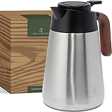 WALDWERK Thermoskanne (1,5L) - Kaffeekanne aus doppelwandigem 304 Edelstahl mit...