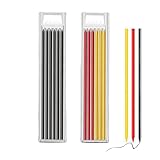 HIKJA 12 Stück Bleistiftminen Tischler Bleistift Ersatzminen 2,8mm Solide...