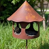 Vogelhaus mit Ständer ∣ 154 cm hoch ∣ wetterfest aus Metall ∣ Stabiler...
