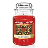 Yankee Candle Duftkerze im großen Jar, Red Apple Wreath, Brenndauer bis zu 150...