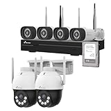 NIVIAN WLAN-Kamera-Set, Überwachungskamera Set, KI-Personenerkennung,...