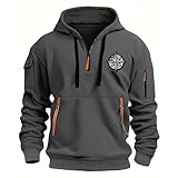Generisch Herren Hoodie Kapuzenpullover Oversize Kapuze Reißverschluss Winter...