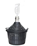 WYSKONT Gärballon, Gärröhrchen mit stopfen, Glasballon, Weinballon,...