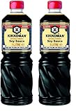 KIKKOMAN - Sojasoße (Pet) - (1 X 1 LTR) (Packung mit 2)