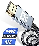 sweguard 4K HDMI Kabel 4Meter, HDMI Kabel 4K @ 60Hz 18Gbps Kurz 50cm Highspeed...