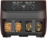 Instant Vortex Plus Doppelkorb mit ClearCook - 7.6L Digitale Heißluftfritteuse,...