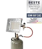 ROTHENBERGER Industrial Heizstrahler inkl. Piezo, 0,4 m Propangas-Schlauch und...