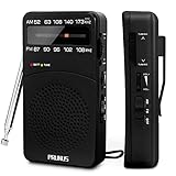 PRUNUS J-166 AM FM UKW Radio Batteriebetrieben, Transistorradio Weltempfänger...