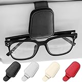 MOKHT Brillenhalter für Auto, Leder Sonnenbrillenhalter Auto, Magnetische...