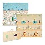 Relaxdays Spielmatte, Faltbare Kindermatte, schadstofffrei, 200 x 180 cm,...