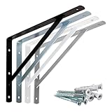 PRIOstahl Schwerlastträger 2 Stück 275x400mm Verzinkt - Regalwinkel Heavy Duty...