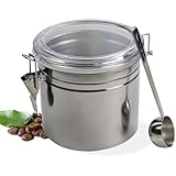 UZSUZZ Kaffeebohnendose Edelstahl, Luftdichter Kaffeebehälter 500g,...