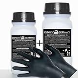 750g Epoxidharz 2K Harz + Härter + Handschuhe EP Laminierharz in Profi...