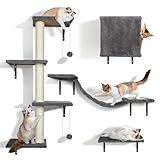 Zvonema Kletterwand Katzen, Katzen wandelemente, Kletterwand Set 10-teilig, mit...