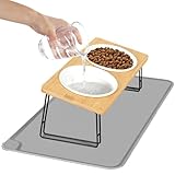 Otauoaea Katzennapf Erhöht -2er Set Futternapf Katze aus Keramik mit...