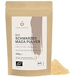 BIO Maca Pulver Schwarz aus Peru (500g), Gemahlene Schwarze Maca Wurzel aus...