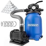 Monzana® Sandfilteranlage MZPP100 5000 l/h bis 20.000L Pool inkl Filterbällen...