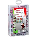 fischer Profi-Box DuoPower, Dübelbox mit 132 Dübeln (60 Stk. 6 x 30, 60 Stk. 8...