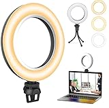 Ringlicht Laptop, 6,3'' Videokonferenz Licht Beleuchtungsset mit Clip&Stativ,...