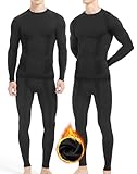 NOOYME Thermounterwäsche Herren Elastisch Funktionsunterwäsche Weich Thermo...