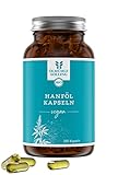 Hanföl Kapseln BIO 180 Kapseln vegan I Hanföl nativ und kaltgepresst mit...