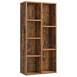 VASAGLE Bücherschrank, Bücherregal, mit 7 Fächern, Büroregal, Würfelregal,...