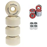 FunTomia 4X Rillen-Profil Rollen 53mmx34mm für Skateboards inkl. 2RS ABEC-9...