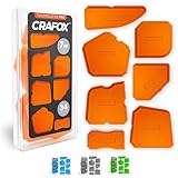 CRAFOX® Fugenglätter 7er SET ORANGE | Extra große Silikon Abzieher mit 34...