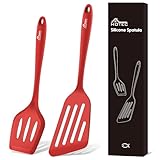 Hotec Pfannenwender-Set, Hitzebeständiger Silikon Geschlitzt Pfannenwender...