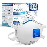 VEVOX® FFP3 Maske mit Ventil – 5er, 10er oder 20er Set – Staubmaske –...