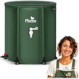 Plonos Regentonne Regenfass 200 L Mit Auslaufhahn PVC UV Beständig 70 x 60 cm...