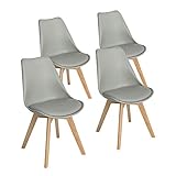 EGGREE Set mit 4 Küchenstühlen, Skandinavisches Design, SGS-geprüft,...