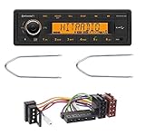 Set : Continental TR7412UB-OR MP3 Bluetooth AUX USB Autoradio + ISO Adapter +...