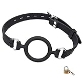 Roluck O Ringe Mundknebel mit Schloss Silikon Ball Gag Bondage Ballknebel...