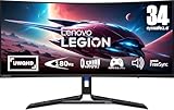 Lenovo Legion R34w-30 | 34' UWQHD Curved Gaming Monitor | 3440x1440 | 180Hz |...