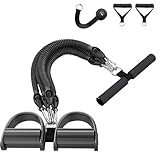 FUNFLEX Widerstandsband Set 45kg Sit-Up Trainingsgerät mit Gummigriffen,...