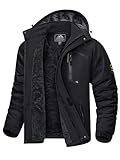 KEFITEVD Winterjacke Herren Warm Softshell Jacke Wasserdicht Snowboardjacke...