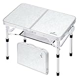 Sportneer Klappbarer Campingtisch, höhenverstellbar, Kleiner Klapptisch,...