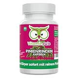 Pinienrindenextrakt Kapseln - 500 mg OPC - hochdosiert - 527 mg 25:1 Extrakt -...