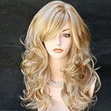 iDMRURvm Blond Lange Haare Täglich Mode Perücke Blond Haar Wigs Volumen...