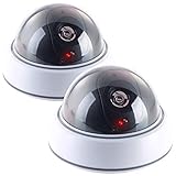 VisorTech Kamera Attrappe: 2er-Set Dome-Überwachungskamera-Attrappen,...