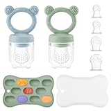 Fruchtsauger Baby, Baby-Früchte-Futterspender-Set, Mit...