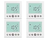 SM-PC®, 4x Set Digital Thermostat Raumthermostat Fußbodenheizung Wandheizung...