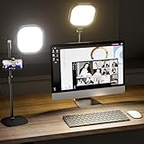 LitONES Schreibtischlampe LED für Videokonferenz, Dimmbar Tisch Ringlicht mit...