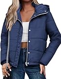Zeagoo Winterjacke Damen Warmer Wintermäntel Kurze Steppmantel Leichte...