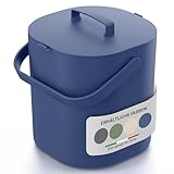 PTMS® Biomülleimer Küche 6L - Biomüll mit praktischem Deckel zum Einhängen...