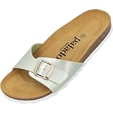Palado Pantoletten Damen Malta Metallic – gefertigt in Spanien – weiche...