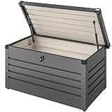 Gardebruk® Auflagenbox 385L Volumen Metall Abschließbar Gasdruckfeder 120x62cm...